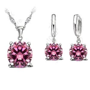 💎 Drop Necklace Earrings 925 Sterling Silver Set Luxury Bundle Gift